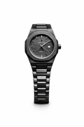 Matte Black Luxury Metal Strap Watch