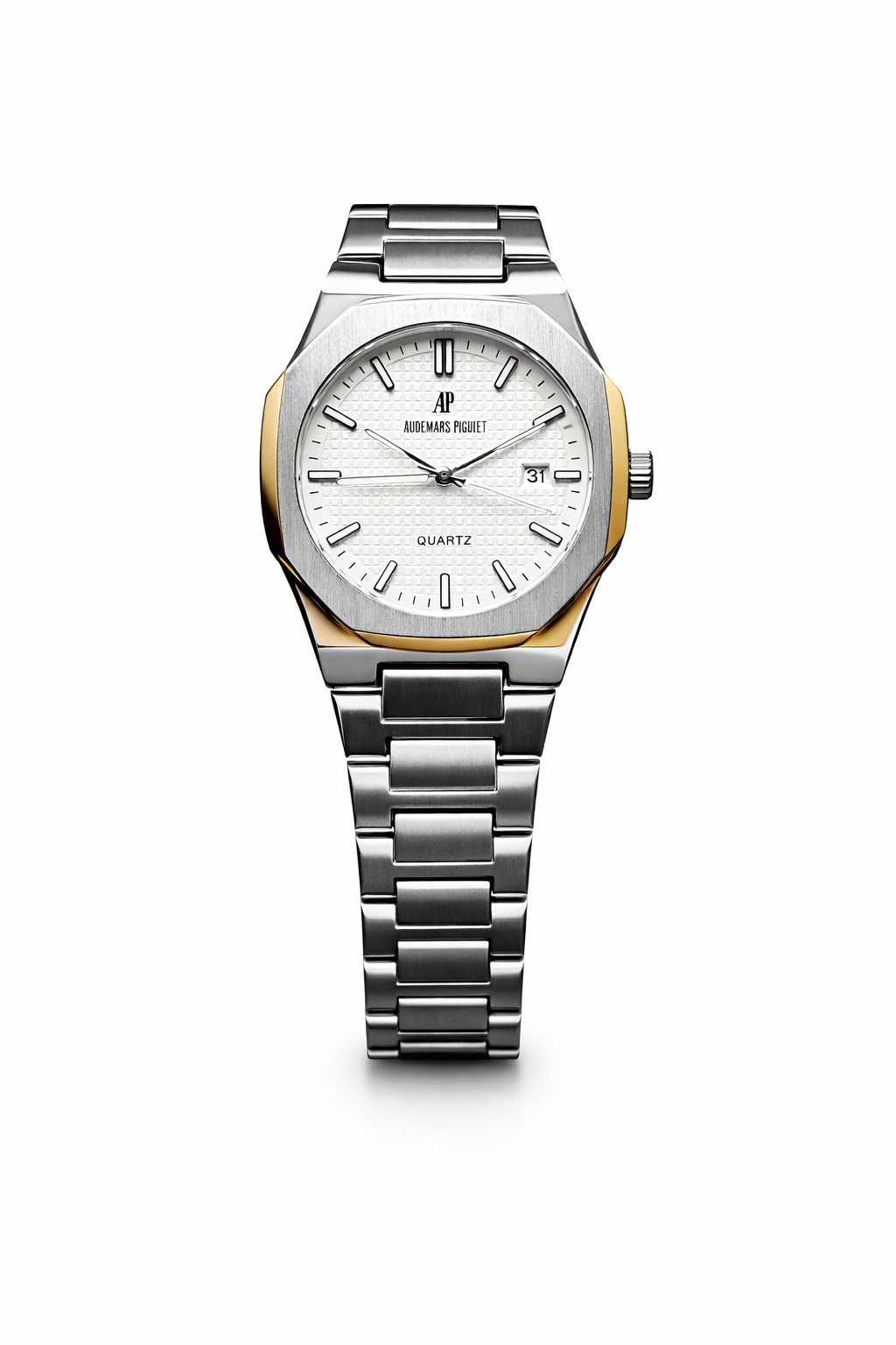 Matte Black Luxury Metal Strap Watch
