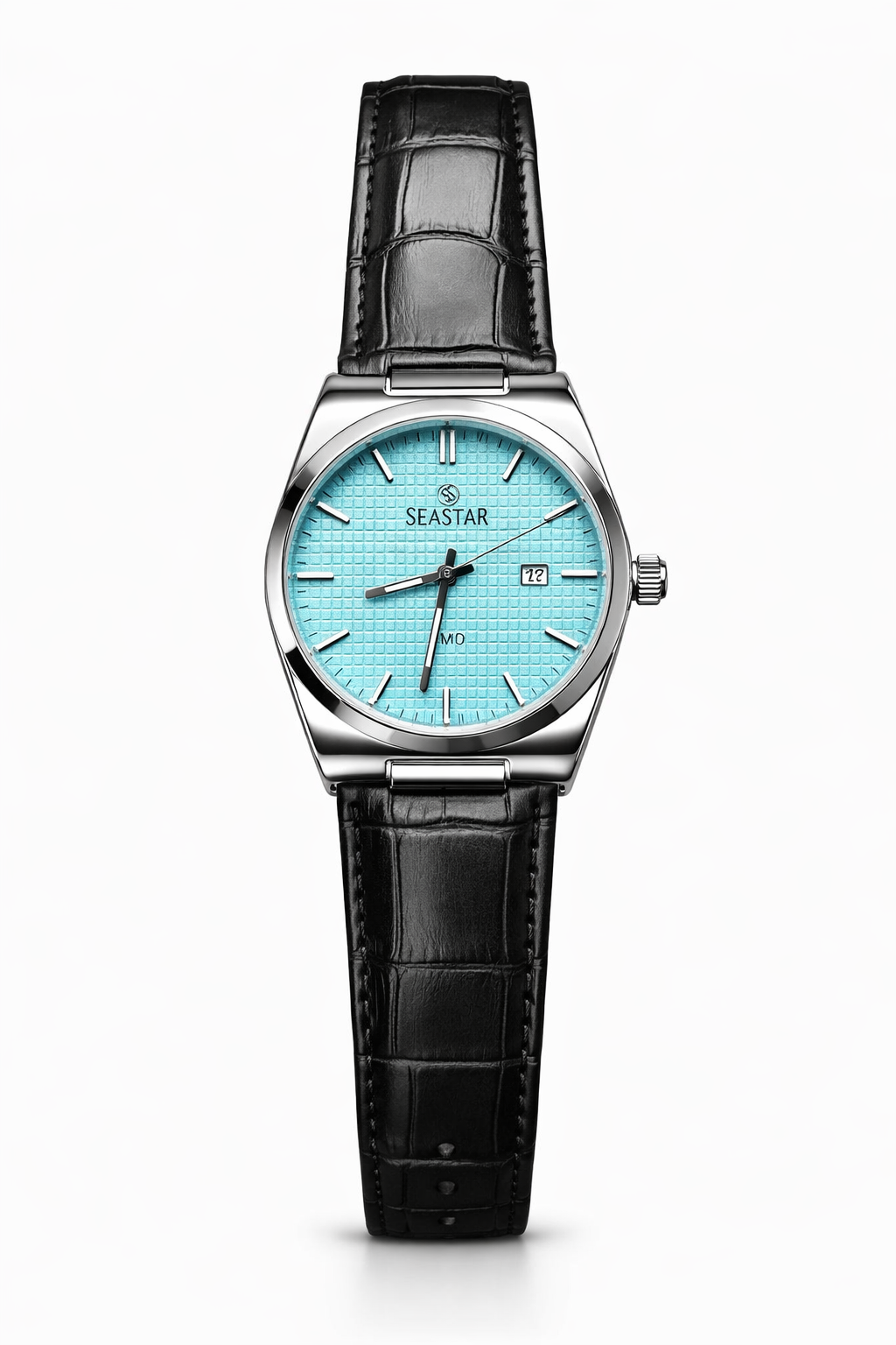 Seastar MD Turquoise Dial Leather Watch