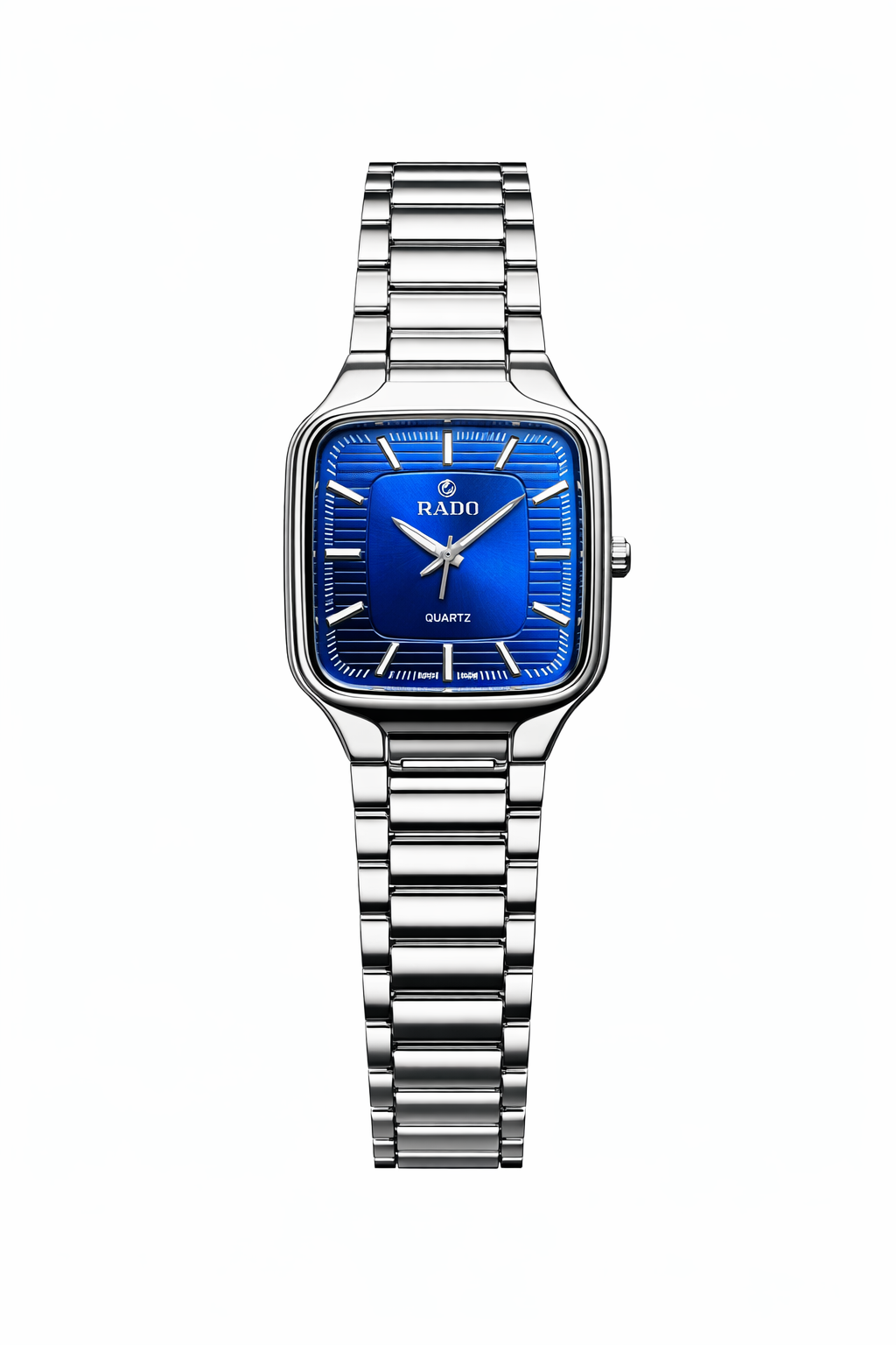 Gold Square Dial Stainless Steel Watch