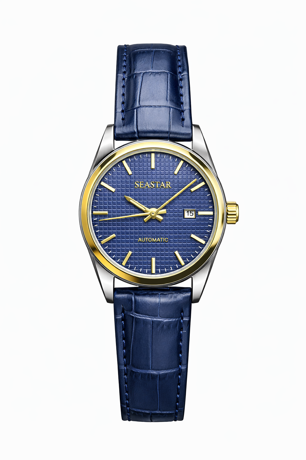 Seastar MD Turquoise Dial Leather Watch