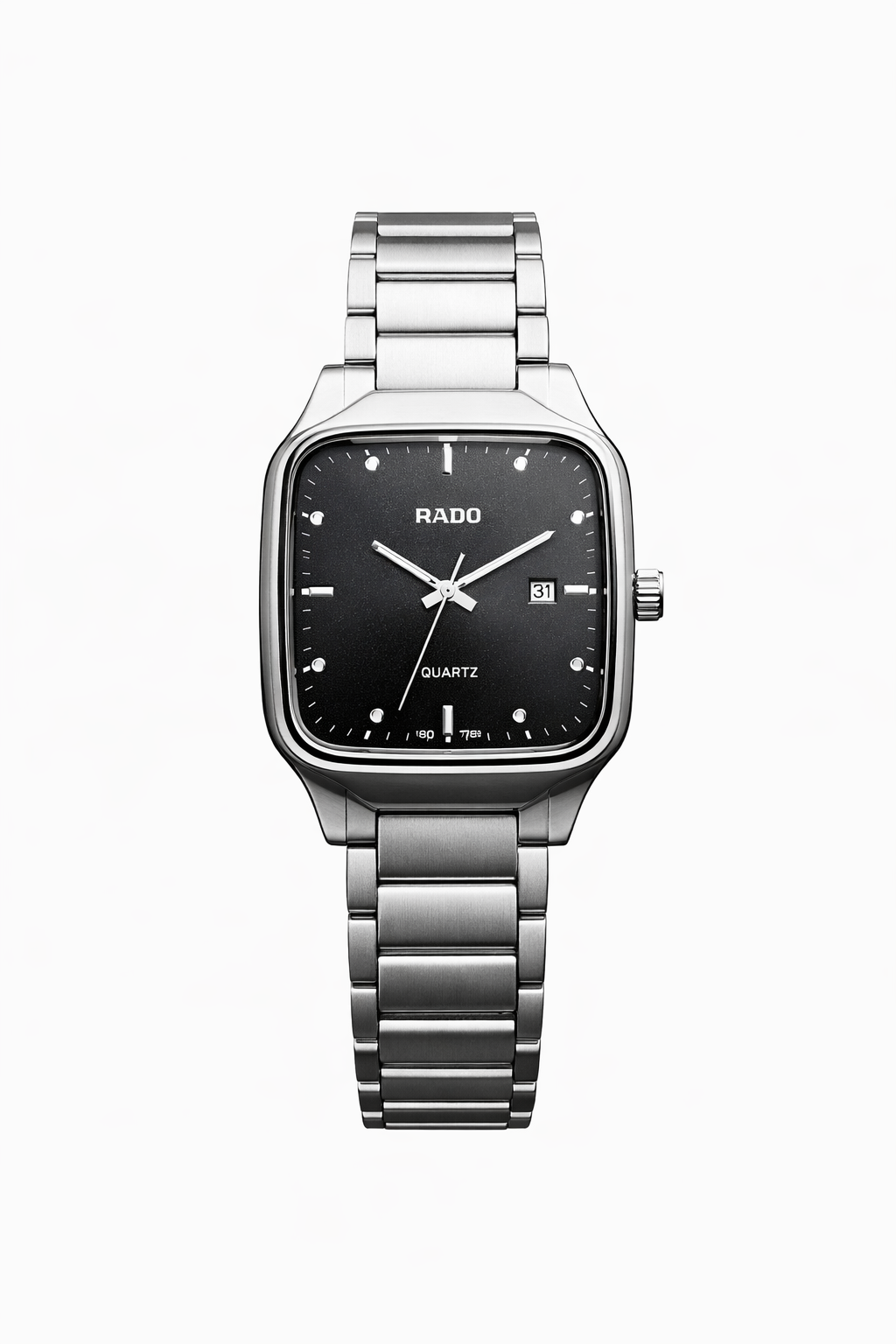 Gold Square Dial Stainless Steel Watch