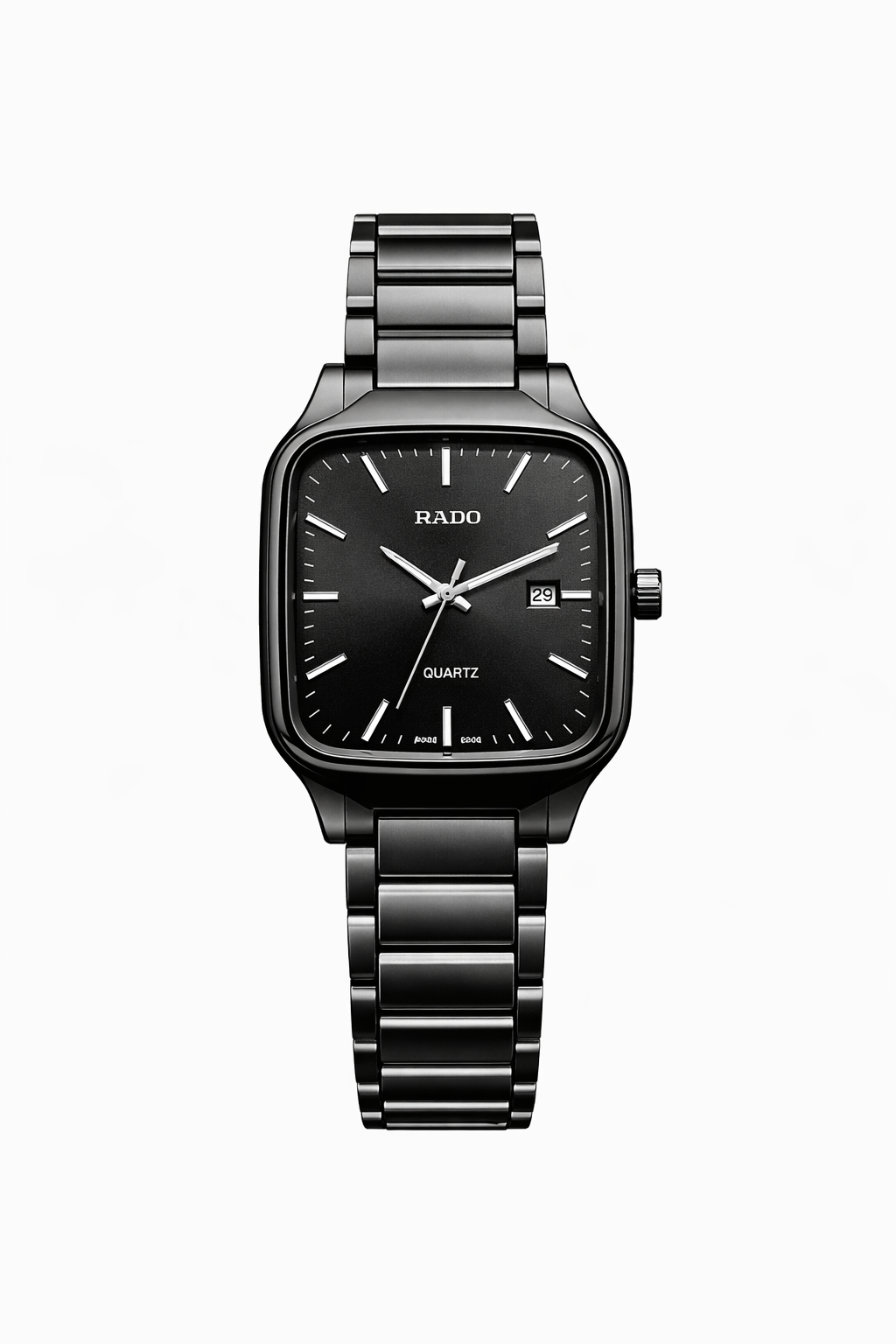 Gold Square Dial Stainless Steel Watch