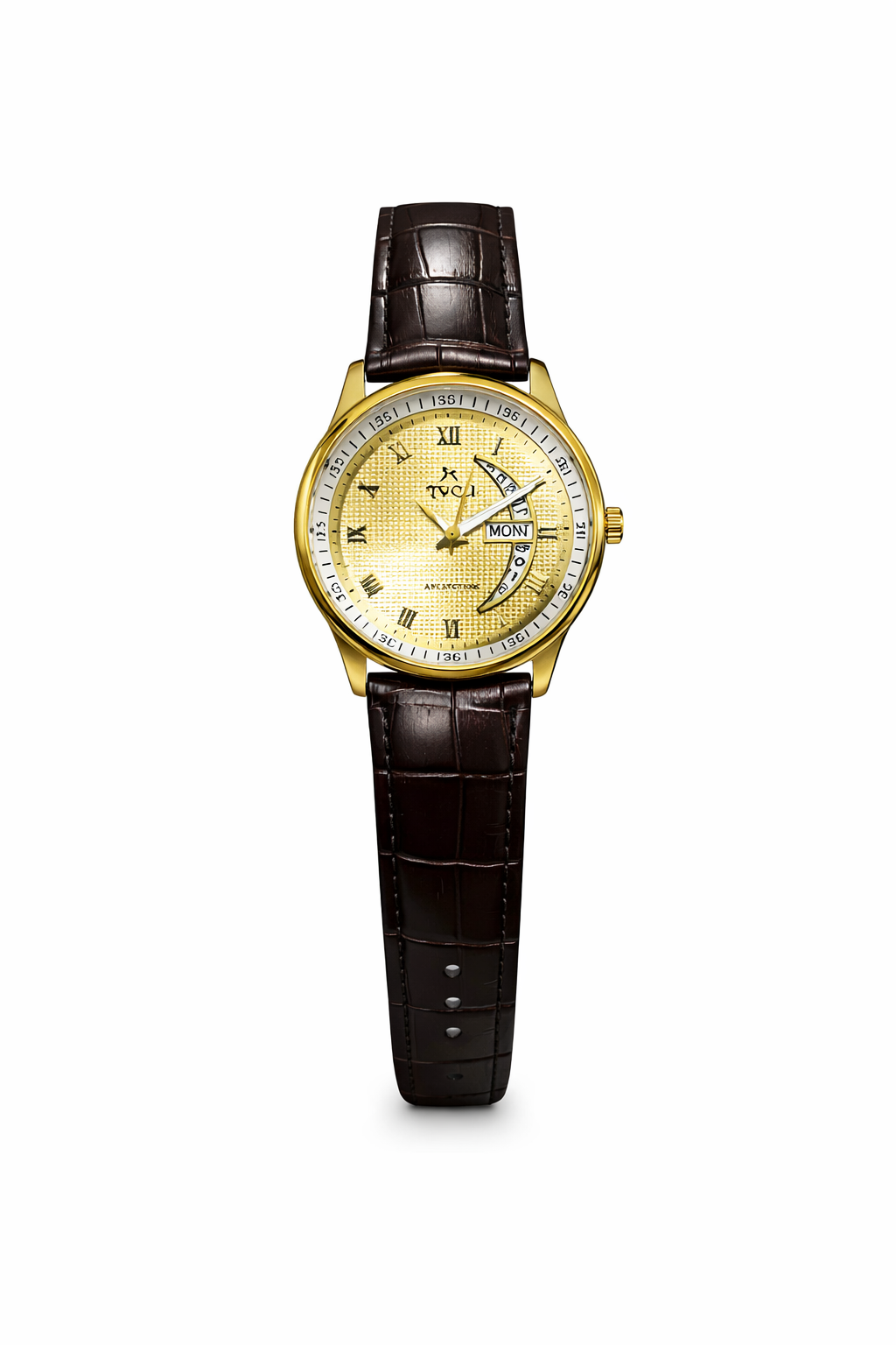 Luxury Dial Leather Strap Watch